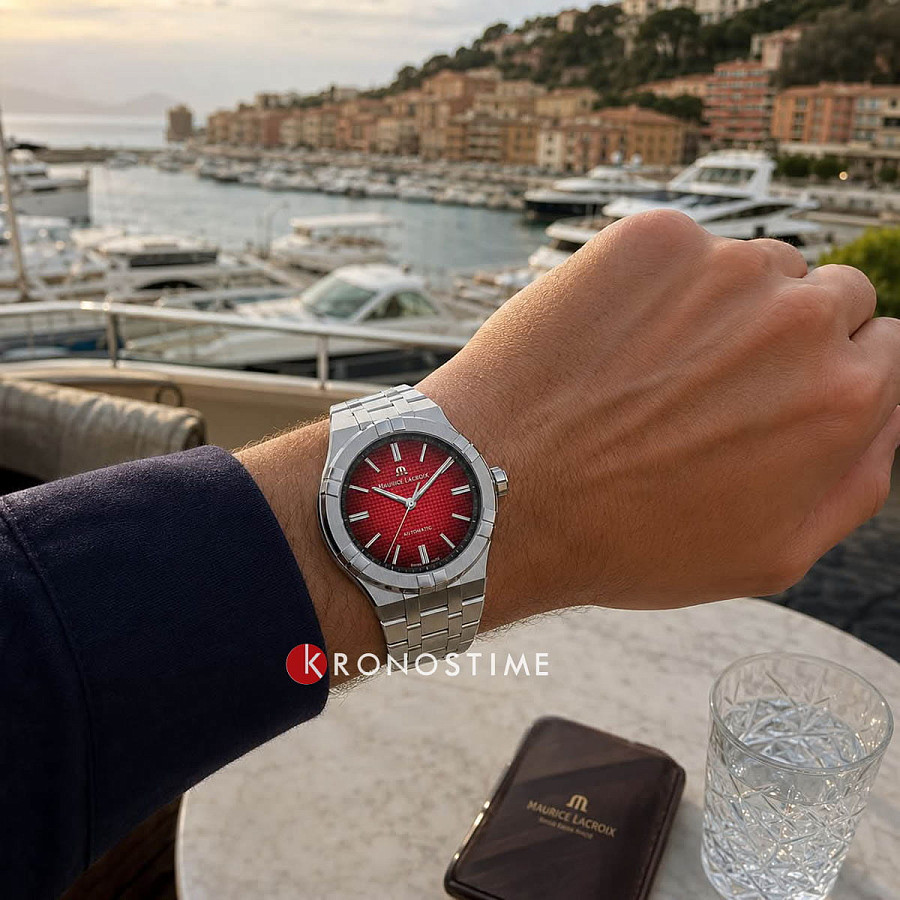 Часы Maurice Lacroix Aikon Automatuc Japan Limited Edition AI6008-SS002-530-1 — красный, сталь