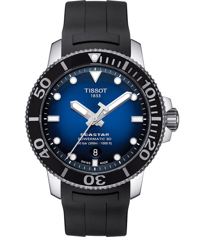 Часы Tissot Seastar 1000 Powermatic 80 T120.407.17.041.00 — мужские, синий