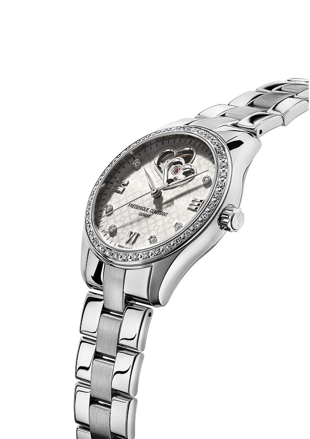 Часы Frederique Constant Ladies Automatic Double Heart Beat FC-310WDHB3BD6B — механические, сталь металл