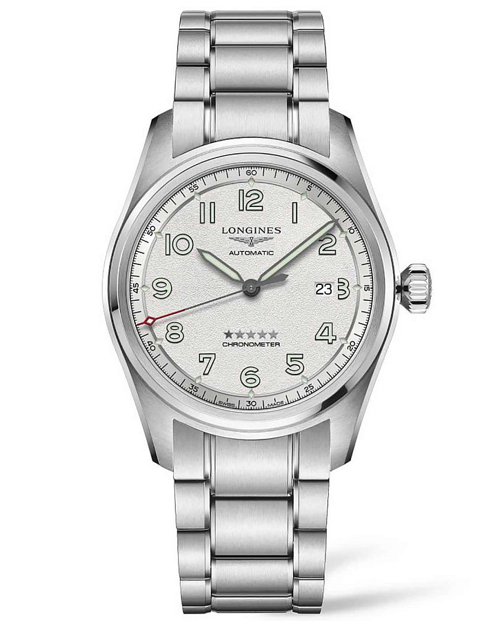 Часы Longines Spirit L3.811.4.73.6 — мужские, белый