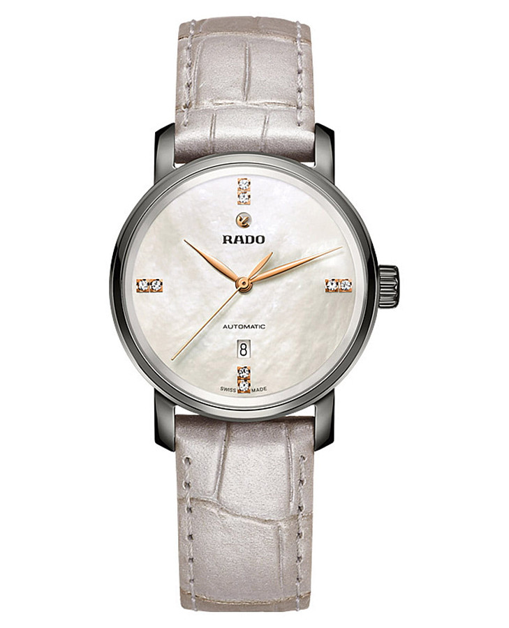 Часы Rado Diamaster Automatic Diamonds R14026945 — женские, перламутровый