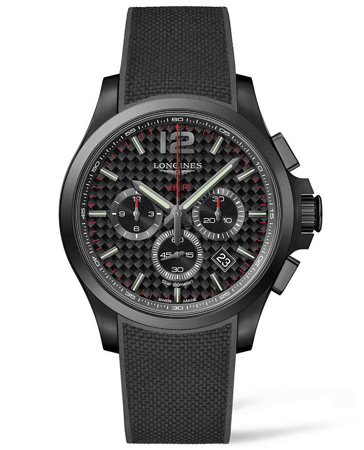 Часы Longines Conquest V.H.P. L3.727.2.66.9 — мужские, черный