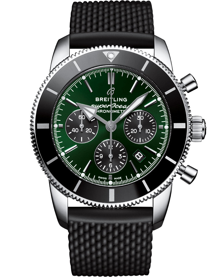 Часы Breitling Superocean Heritage B01 Chronograph 44 Limited Edition AB01621A1L1S1 — мужские, зеленый