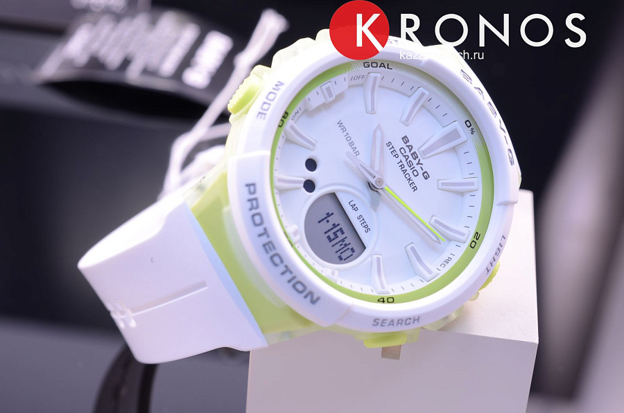 Часы Casio Baby-G BGS-100-7A2 — белый, пластик