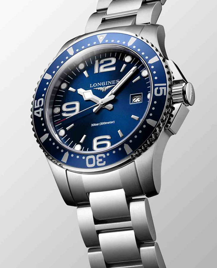 Часы Longines HydroConquest L3.730.4.96.6 — нержавеющая сталь, мужские