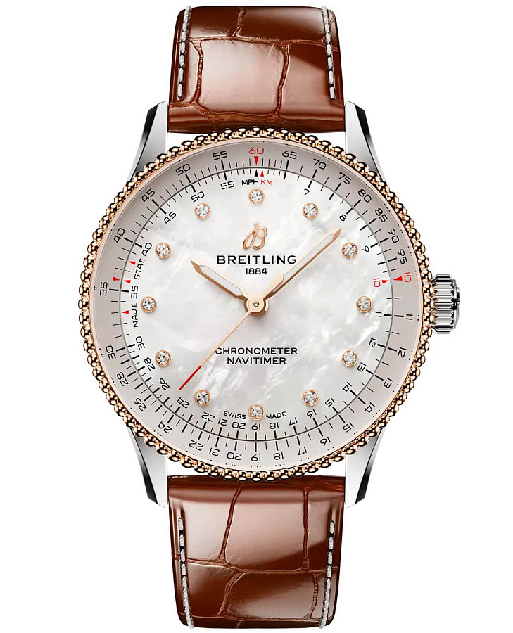 Часы Breitling Navitimer Automatic 36 U17327211A1P1 — мужские, перламутровый