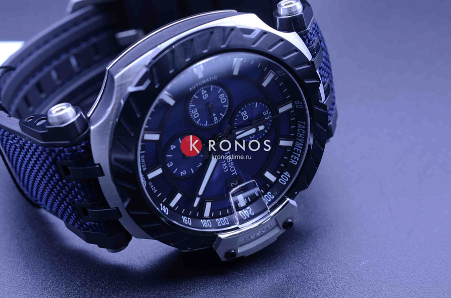 Часы Tissot T-Race Automatic Chronograph T115.427.27.041.00 — мужские, кожа + каучук