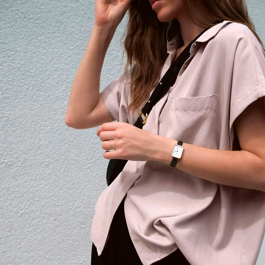 Часы Daniel Wellington Quadro Pressed Sheffeld DW00100450 — кожаный, женские