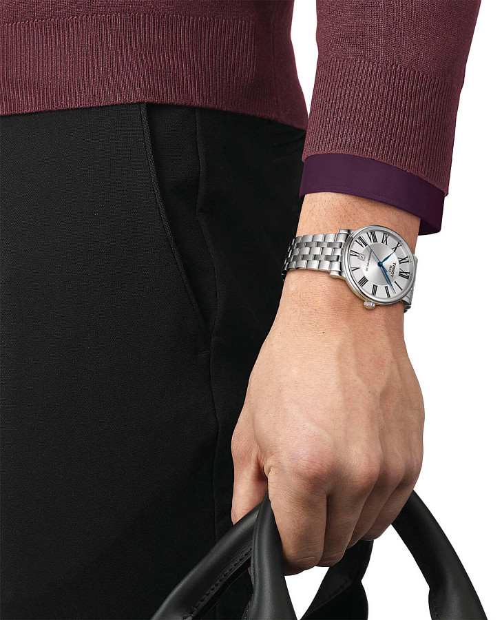 Часы Tissot Carson Premium Powermatic 80 T122.407.11.033.00 — серебристый, механические