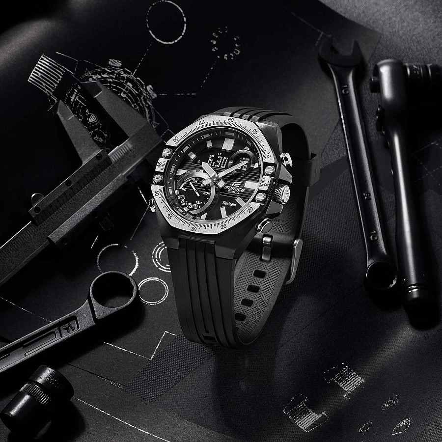 Часы Casio Edifice ECB-10TP-1ADF (ECB-10TP-1A) — металл сталь, Япония