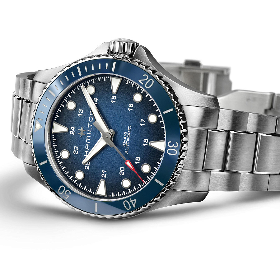 Часы Hamilton Khaki Navy Scuba Automatic H82505140 — синий, металл сталь