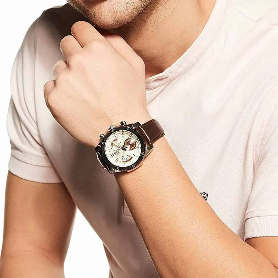 Часы Casio Edifice EFR-559BL-7A — кварцевые, металл сталь