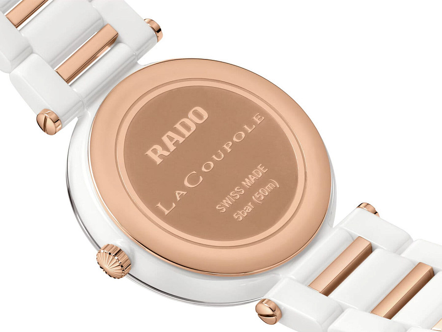 Часы Rado LaCoupole Diamonds R22240703 — высокотехнологичная керамика + нержавеющая сталь с pvd покрытием, женские
