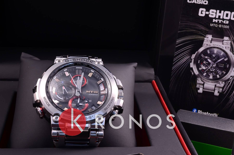 Часы Casio G-Shock Premium MTG-B1000D-1A — мужские, сталь + полимер