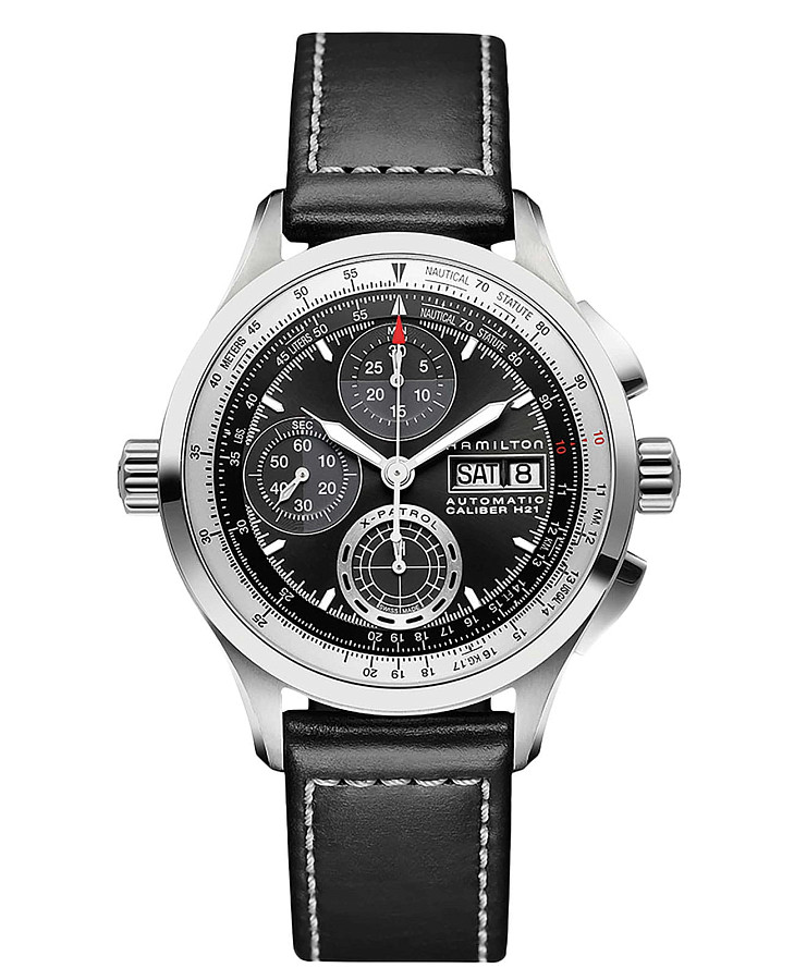Часы Hamilton Khaki Aviation X-Patrol Auto Chrono H76556731 — мужские, черный