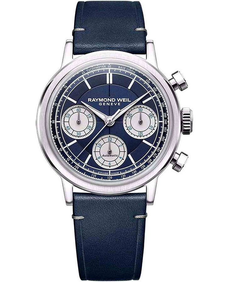Часы Raymond Weil Millesime Tri-Compax 7765-STC-50651 — мужские, синий