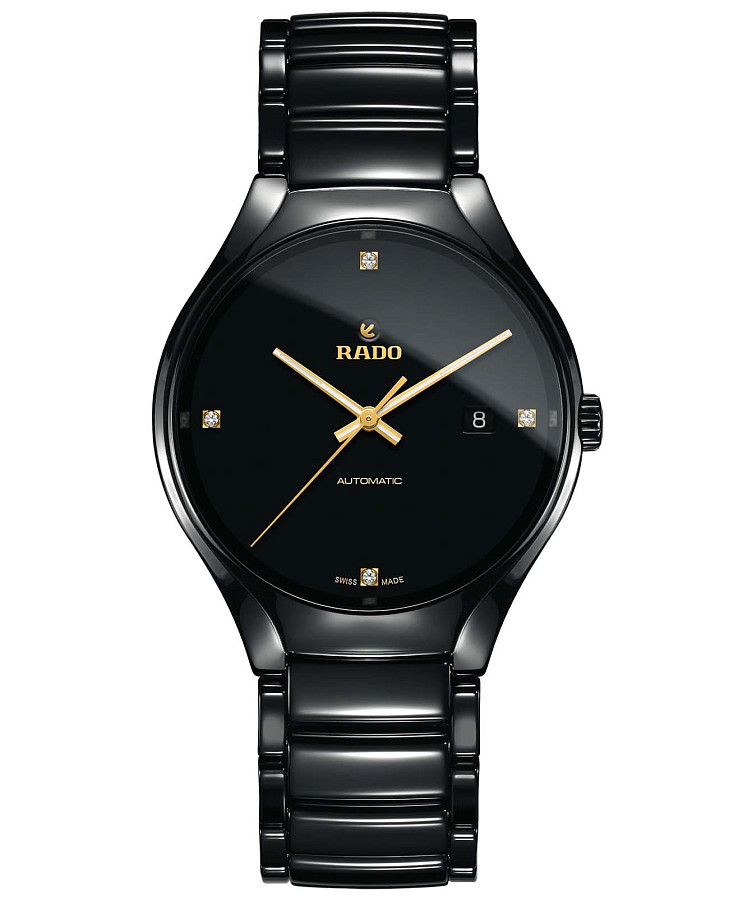 Часы Rado True Automatic Diamonds R27056712 — мужские, черный