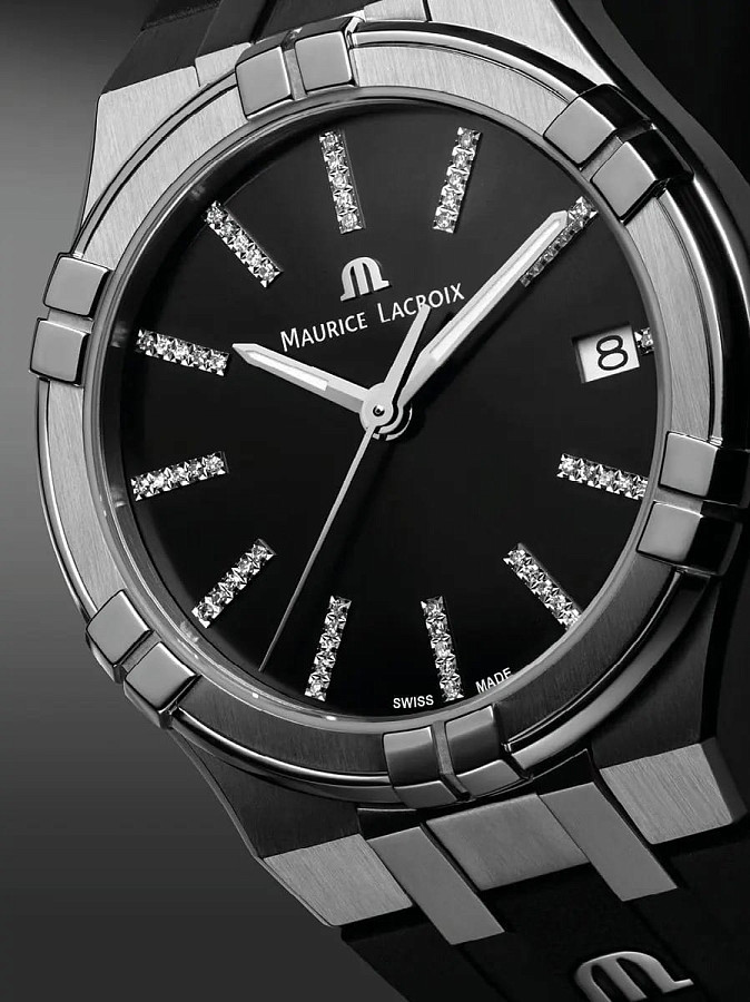 Часы Maurice Lacroix Aikon Quartz AI1106-SS000-350-2 — кварцевые, сталь металл