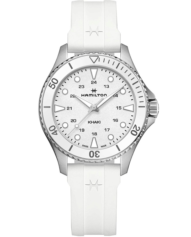 Часы Hamilton Khaki Navy Scuba Quartz H82221310 — мужские, белый