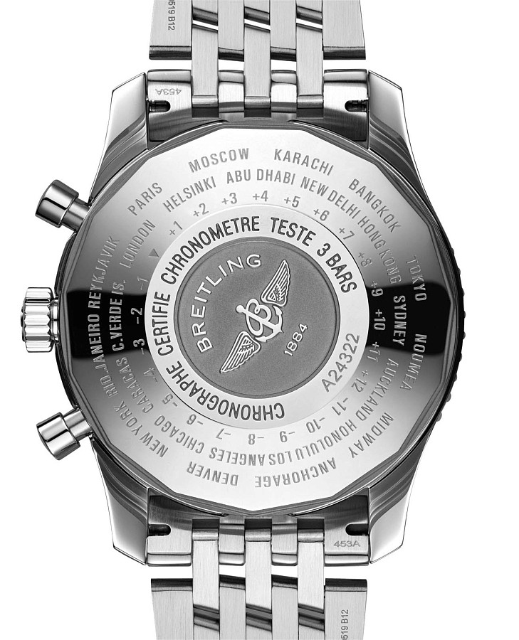 Часы Breitling Navitimer Chronograph GMT 46 A24322121B1A1 — механические, сталь металл