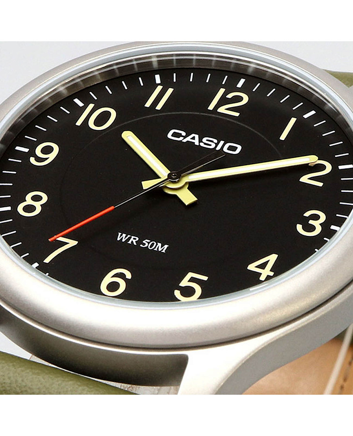 Часы Casio Collection MTP-B160L-1B2V — кожаный, мужские