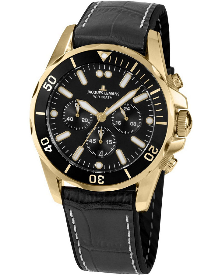 Часы Jacques Lemans Sport 1-2091E — мужские, черный