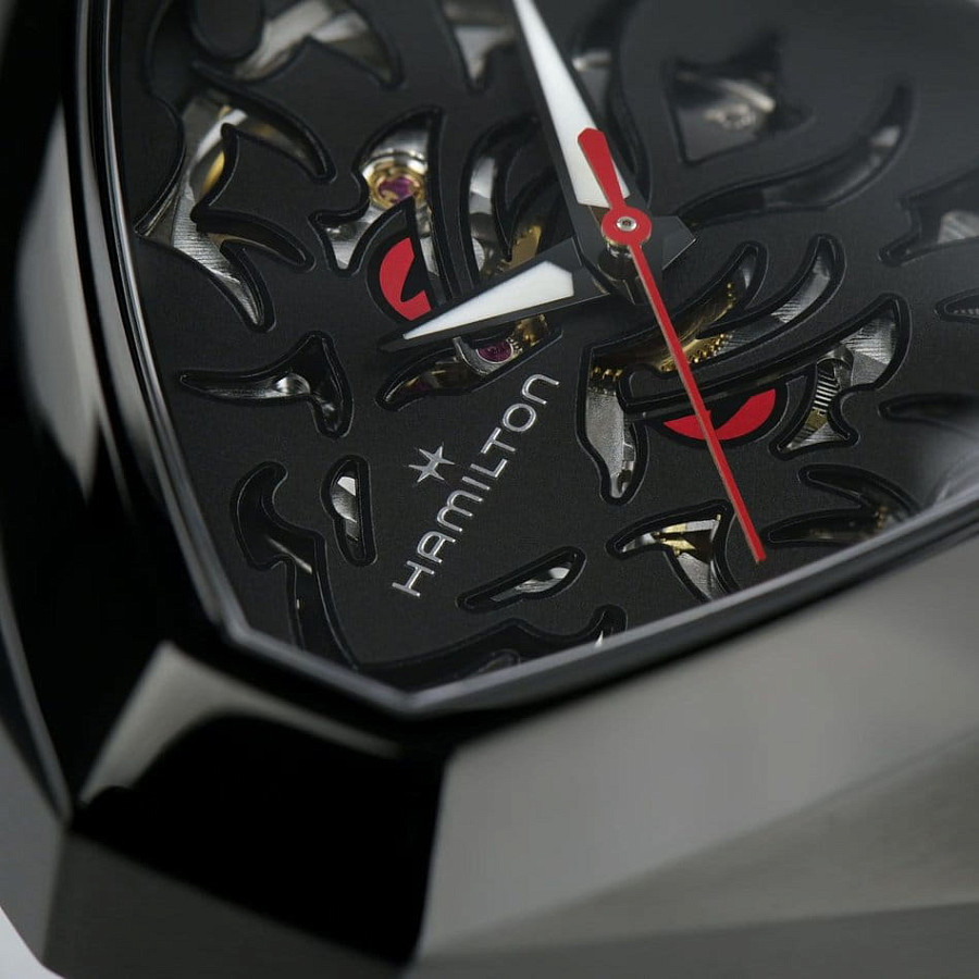 Часы Hamilton Ventura Elvis80 Skeleton Auto H24535332 — механические, Швейцария, мужские