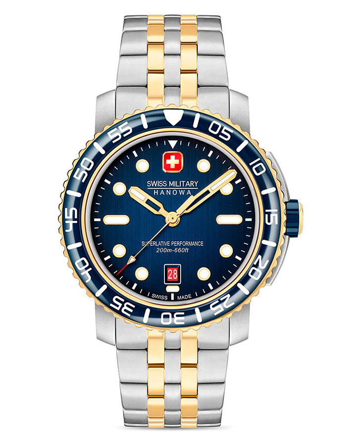 Часы Swiss Military Hanowa Black Marlin SMWGH0001760 — мужские, синий
