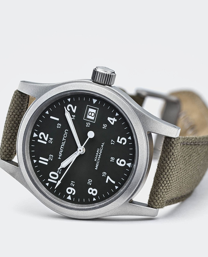 Часы Hamilton Khaki Field Mechanical H69439363 — сталь, Швейцария