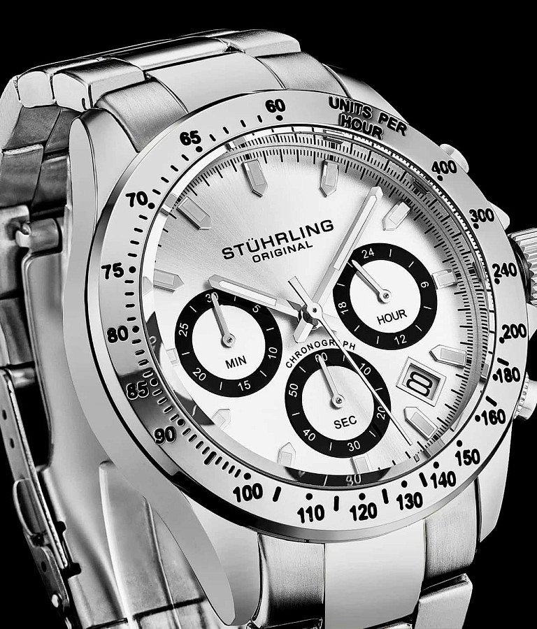 Часы Stuhrling Monaco 3960.9 — кварцевые, сталь металл