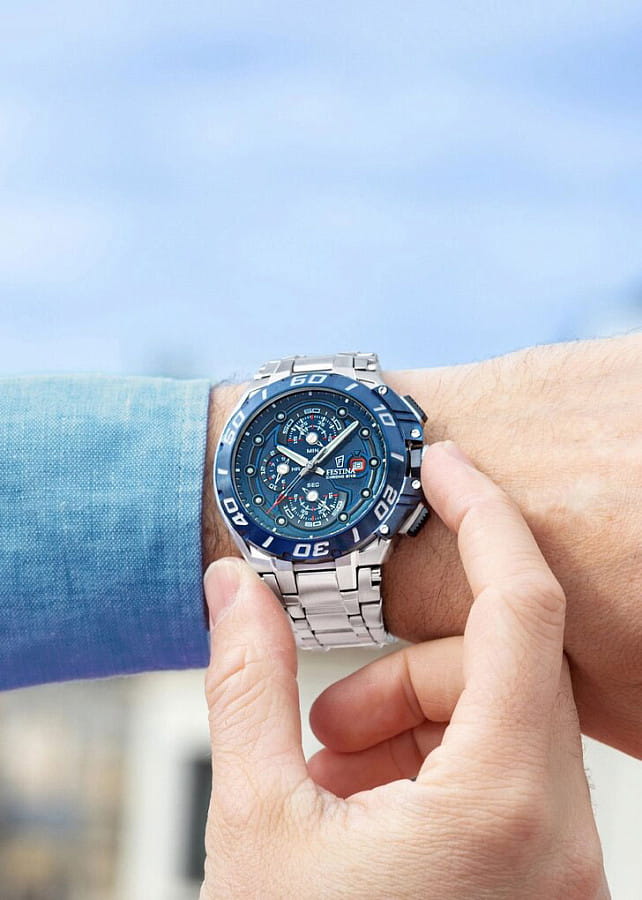 Часы Festina Chrono Bike F20754/4 — кварцевые, металл сталь