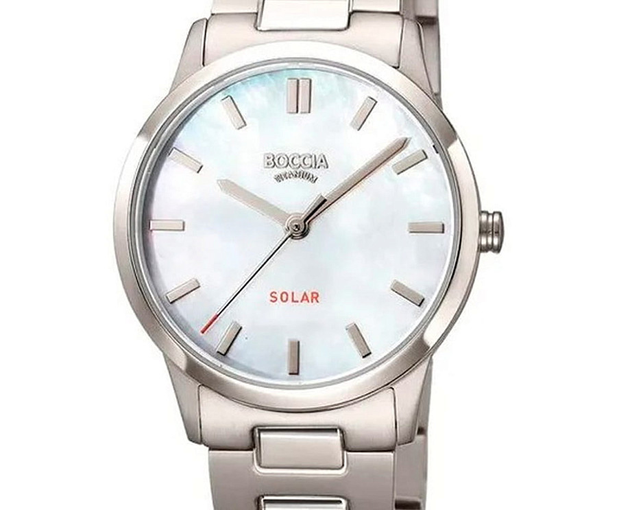 Часы Boccia Titanium Solar 3363-03 — кварцевые, титан