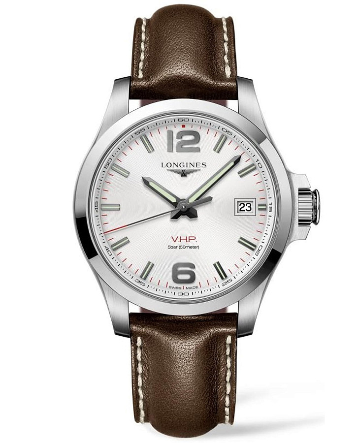 Часы Longines Conquest L3.726.4.76.4 — мужские, белый