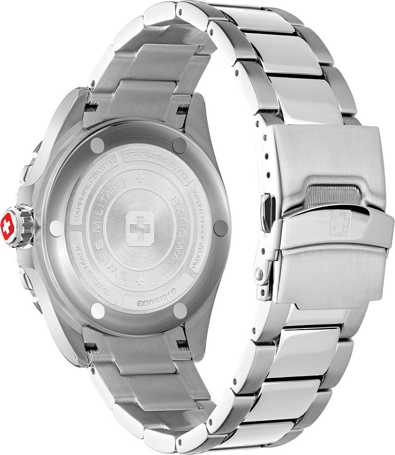 Часы Swiss Military Hanowa Offshore Diver II SMWGH2200301 — мужские, серебристый