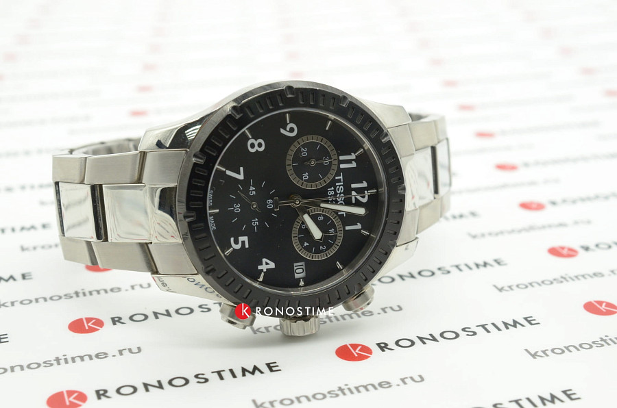 Часы Tissot-V8 Quartz Chronograph T039.417.21.057.00 — сталь, Швейцария