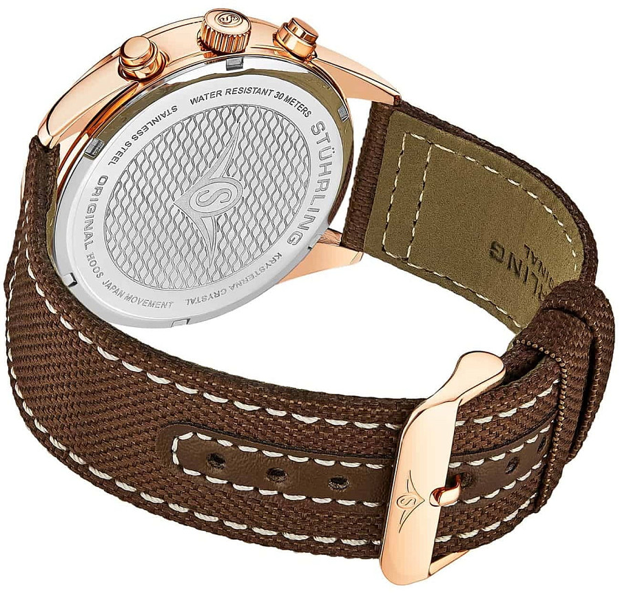 Часы Stuhrling Aviator 4001.5 — кварцевые, сталь металл