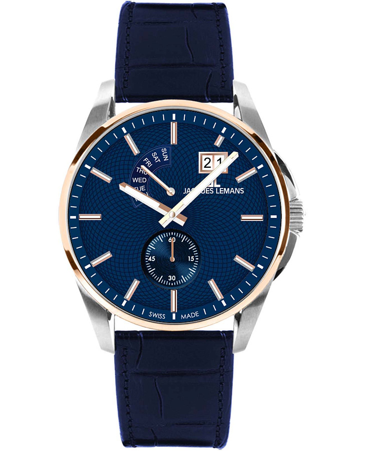 Часы Jacques Lemans Derby 1-2199F — мужские, синий