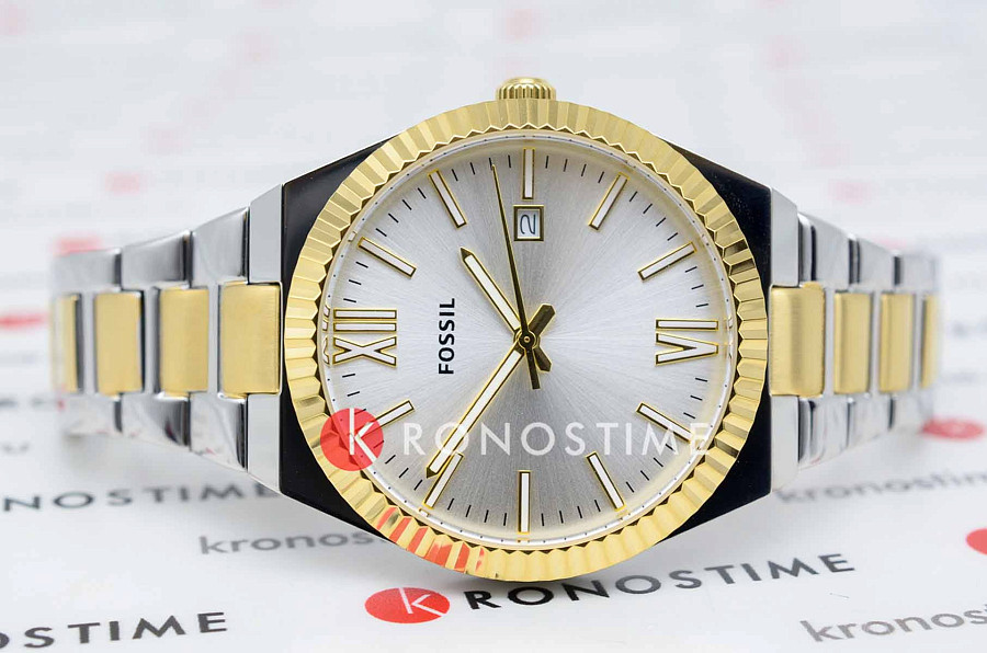 Часы Fossil Scarlette ES5259 — кварцевые, сталь металл