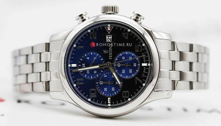 Часы Festina Timeless Chrono F20374/8 — нержавеющая сталь, мужские