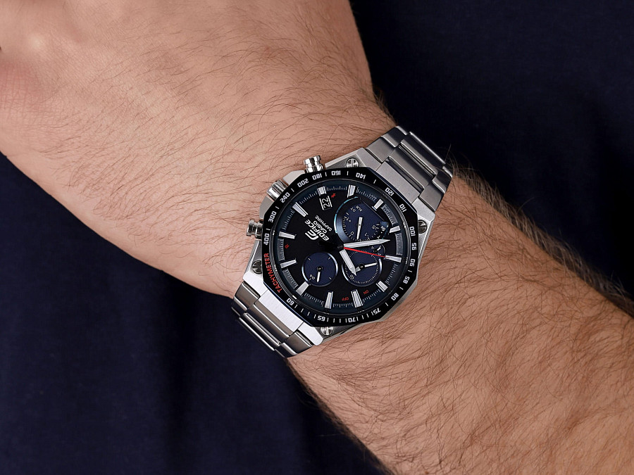 Часы Casio Edifice EQB-1100XDB-2A — кварцевые, сталь металл
