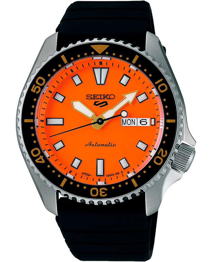 Часы Seiko 5 Sports SRPL89K1 — мужские, оранжевый