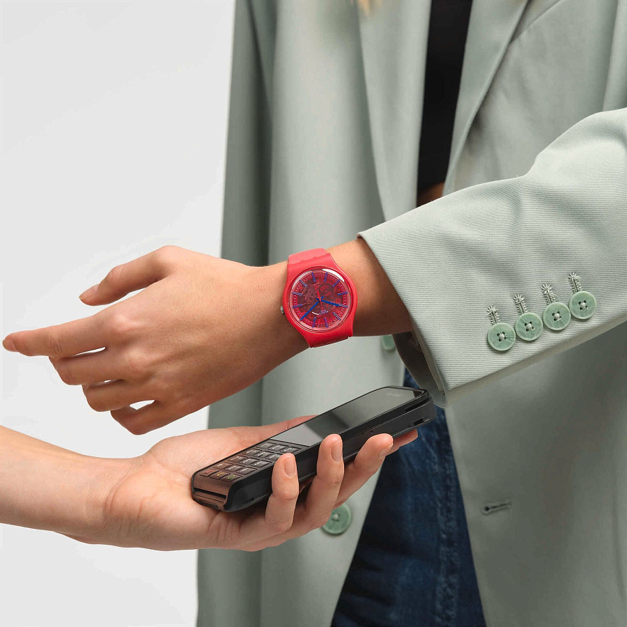 Часы Swatch New Gent Biosourced Swatch Pay! SO29R107-5300 — биоматериал, женские
