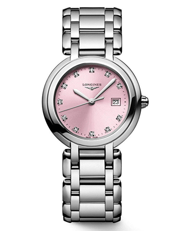 Часы Longines PrimaLuna L8.122.4.99.6 — женские, розовый
