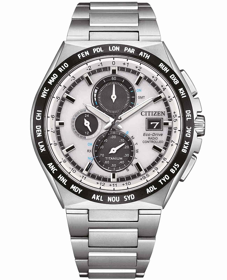 Часы Citizen Eco-Drive AT8238-84A — мужские, белый