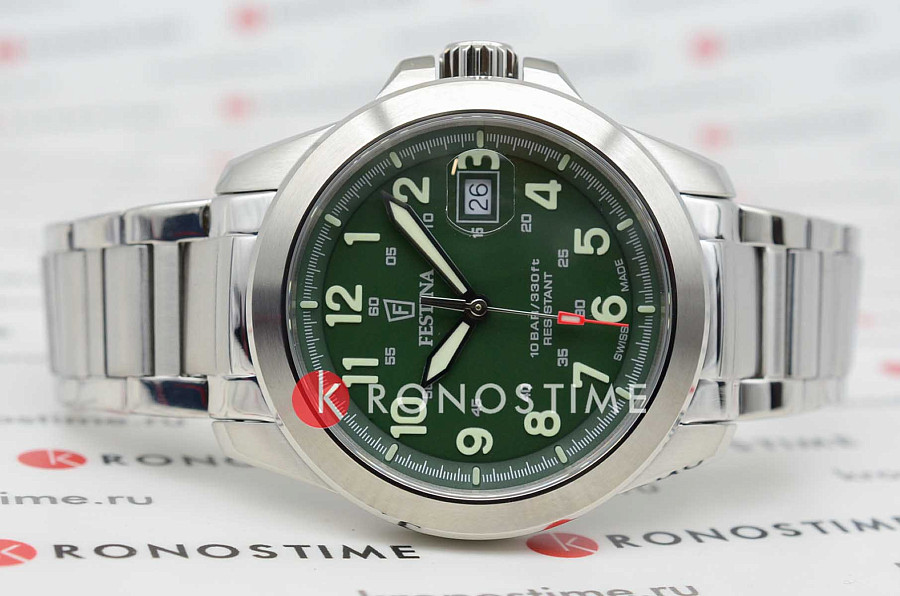 Часы Festina Swiss Made F20081/3 — кварцевые, металл сталь