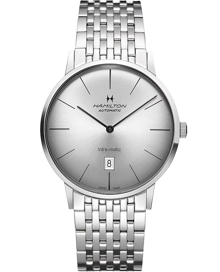 Часы Hamilton American Classic Intra-Matic Auto H38755151 — мужские, серебристый