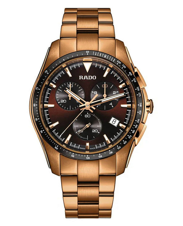Часы Rado Hyperchrome Chronograph R32185153 — мужские, коричневый