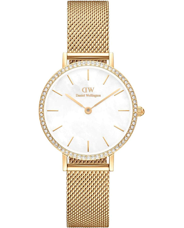 Часы Daniel Wellington Petite Lumine Bezel Evergold DW00100662 — женские, белый