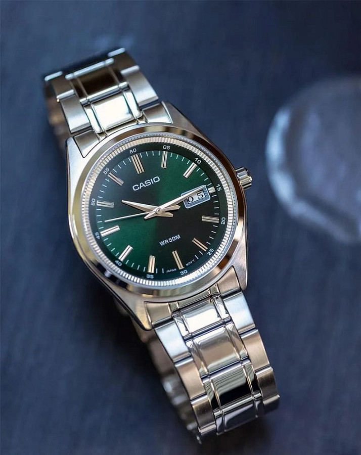 Часы Casio Collection MTP-B180D-3A — сталь металл, Япония