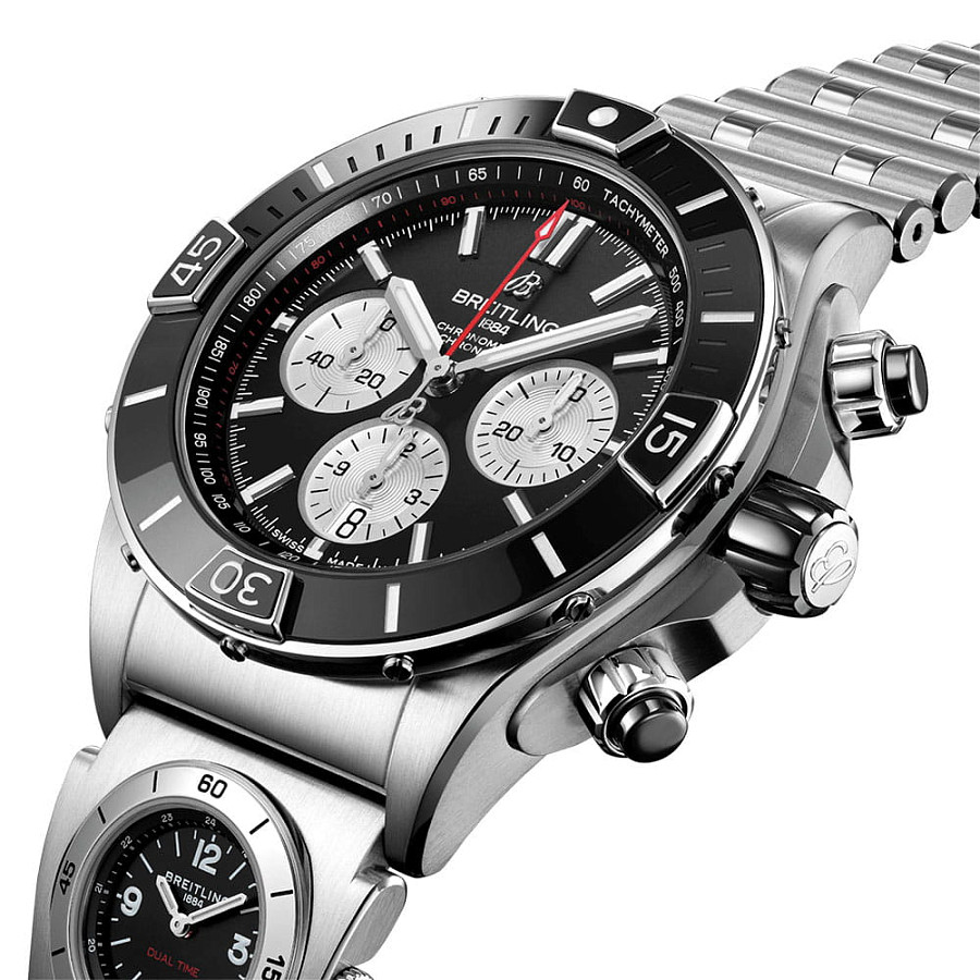 Часы Breitling Super Chronomat B01 44 AB0136251B1A2 — механические, сталь металл